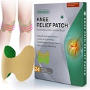 Relief Pain Patch 24 Count - Warming Herbal Knee Patch dengan Mugwort, Capsaicin & Menthol - 12 Hour Long Lasting Knee Dukungan untuk Bone, Gabungan Pain, Muscle Soreness