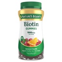 Nature 's Bounty Biotin Gummy, Vitamin Suplemen, Mendukung Rambut Sehat, Skin, dan Nails, Fruit Flavored Gummies, 1000 mcg, 110 Count