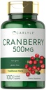 Carlyle Cranberry Pills 124; 500mg 124; 100 Caplets 124; Non-GMO, Gluten Free Supplemen Perempuan & Pria