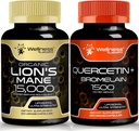 WELLNESS LABSRX Quercetin dengan Bromelain 124; Lions Mane Capsules