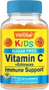 WellYeah Echinacea (5 mg) dengan Vitamin C (250 mg) Sugar Free Gummies untuk Anak-Anak; Animacuune Suppppplemen Aider 124; Orange Flavor 124; 60 Count