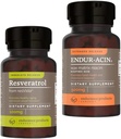 Endurance Product Reveratrol Suplemen - Grape Skin Extract - 100mg Trans- Resveratrol Antioksidant dan ENDURIN Niacin - Vitamin B3 Niacin 500mg Extended Rilis & Lower-Flus