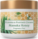 Manuka Honey Eczema Cream Moisturizing Lotion Fration For Psoriasis Relief - Itchy, Dry Skin Rash Oaster- Skin Sootent Moisturizer - Body & Face Cream - Kids & Dewasa 8oz