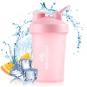 Prodigy Nutrection Labs Premium Shaker Bottle Perfect for Protein Shakes and Pre Workout -14 Ounce (Pink)