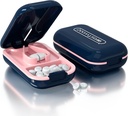 Pill Cutter, Pill Splitter untuk Cutting Small Pills atau Large Pills in Half, Cuts Pills, Vitamin, Tablet, Sindless Steel Blade, Travel Sized (Pill Cutter, Blue)