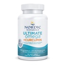 Nordic Omega Curcumin, Lemon - 60 Soft Gels - 1200 mg Omega-3 + 400 mg Optimined Curcumin - Combats Cellular Stress - Non-GMO - 30 Servings
