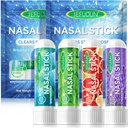 Tongkat 8PCS Nasal, Tongkat Nasal Inhaler, Tongkat Inhaler Nasal untuk Relief Sinus & Vertigo, Aromatherapy Inhaler Dibuat dengan Essile Oils + Menthol (Mint, Wintermint, Tropical, Lavender)