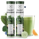 WELLBEING NUTRTISI Daily Greens, Wholefood Multivitamin with Vitamin C, Zinc, B12 for Imunity and Detox with 39 + Organic Certified Plant Superfidles & Antioksidants (15TAbs x 2) (63 g (Paket 2)