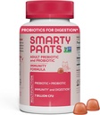 SmartyPants Dewasa Probiotic & Prebiotic gummies for Digetical Health Supplement, Clinical Studically Prebiotic for Imune Dupport, Strawberry, 60 Count (30 Hari Supply)
