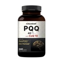 NatureBell PQQ 40mg Per Serving with CoQ10, 240 Capsules 124; active Pyrroloquinoline Quinone, very Bioavailable ZenPQQ + Formula - Promopes Heart, Brain, & Mitokondrial Health - Non-GMO