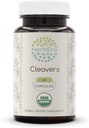 HerbEra Cleavers 60 Capsules, 400 mg, USDA Organik Cleavers (Galium aparine) Kering ramuan (60 Kapsul)