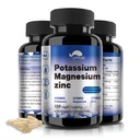 Tambahan Potasium Magnesium 1000mg, Magnesium Potasium Zinc Aspartate Dukungan Vaskular, Bone, Heart, Muscle & Nerve Health, Non-GMO, Vegan, (120 Capsules)