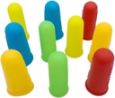 Pelindung Jari Silicone, JDWG 10 pcs Finger Covers Finger Cots, Hot Glue Gun Finger Caps, Finger Sleeves, Great for Trigger Finger Cracking / Finger Arthritis / Finger Callus. (Mix Color)