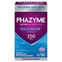 Phazyme Maksimum * Kekuatan Anti- Gas 250 mg Simmethacon Gas Relief untuk Dewasa, Cepat Gels Bloating, Tekanan & Discomfort, 36 Cacah