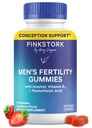 Blue Stork Fertility Gummies for Men - Male Prenatal Vitamin, Conception Support for-Nya - Reproduction Health, Hormonal Saldo & Motilitas - 90 Count