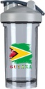 Vintage Guyana Guyanese Flag 18 Ounce Shaker Cup, Fashion Theme Pattern Shake Bottle-proof Workout Shake Bottles 500ML / 18 oz Perfect for Pre Workout-2