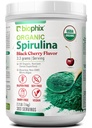 Biophix Organic Spirulina Powder 2.2 lb Black Cherry Flavor - Protein - Rich Nutrient- Dese Superfood - powerful Antioksidant - Supports Immune Health