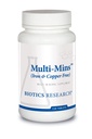 Biotics Research Multi Mins Iron dan Copper Free Multi Mineral Complex, Balanced Source of Mineral Shellates and Whole Food, Phytochemically Trace Minecies, Easy Absorbed. 120 Tab