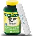 Ginger Root 550 mg, Vegetarian Capsules - Dietary Supplemen -100 - (Includes Bonus Organizer) - 1 Pack