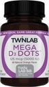Twinlab Mega D-3 Dots - Vitamin D Suplement for Imune Health and Bone Support - 100 Orange Tablets, 125 mcg (5000 IU) (Paket 2)
