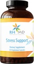 RHMD Stress Dukung - Triple Ashwagandha Root & Leaf Extract Adaptogenic Suplemen - Non-GMO (30 Capsules)