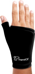TheraICE Wrist Ice Pack Frack Thumb Brace for Either Hand for Hot & Cold Therapy - Reconable Soft Gel Glove for Injuries, Carpal Tunnel, Arthritis, De Quervain 's Tendisnovitis - Fits Most Men
