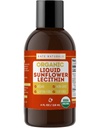 Kate Gracials Sunflower Lecithin Liquid for Cooking and Baking. Lesit Liquid untuk Gummies, Smoothies & Lactation Suplement (4oz, Organik, Vegan, Gluten- Bebas)