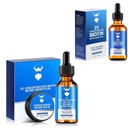 Sandalwood Growth Kit dengan 2X Biotin untuk Pria dan Beard Growth Oil memperoleh Ingrediens Alam & Thickens Factual Growth