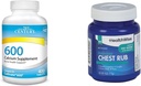 Abad ke-21 Calcium 600mg Tablet 400 Count & HealthWise Diobati Chest Gosok 4oz Cough Supresan