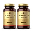 Solgar Cod Liver Oil - 250 Softgels, Paket 2 - Menyediakan Vitamin A & D - Non-GMO, Gluten Free - 500 Total Servings