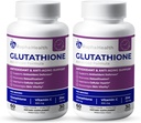 Twin Pack Glutathione Enhanced with Vitamin C & Zinc 124; Advanced Antioxidant & Imune Support 124; Detox & Skin Health Formula; 120 Tablet - Two (2) Month Suppply