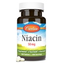 Carlson - Niasin, 50 mg, Support Cholesterol Metabolisme, Produksi Energi, Kesehatan Jantung, Fungsi Nerve, 300 Tablet