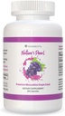 Premium Premium Muscadine Grape - 650 mg - Nature 's Pearl Antioxidant Superfood - Rich in Resveratrol, Ellagic- Acid, Quercetin, Anthocyandins, dan More - 60 Servings