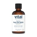 Nutrients Vital - Ultra Pure Fish Oil 2600 (Farmasi Tingkat) - Hi- Potency Deep Sea Liquid Fish Oil, Dukungan Kardiovaskular, Natural Lemon Flavor - 8 Fl Oz per Botol
