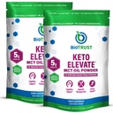 BioTrust Keto Elevate - C8 MCT Oil Powder - Ketogenic MCT Coffee Creamer, Keto Coffee Creamer - Clean Energy, Mental Focus & Clarity - 100% Caprylic Acid MCT Powder, Non- GMO (Unflashed, 40 Services)