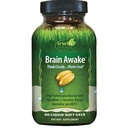 Irwin Brain Award - 60 Liquid Softgels - Enhanced Mental Kinerja, Peningkatan Fokus, Clarity & Konsentrasi - Nootropic Booster dengan L- Theanine, Bacopa, MCTs