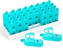 Zoksi Monthly Pill Organizer 2 Kali sehari, 30 Hari Kotak Pill Am Pm, Daily Pil Kasus dengan 32 Kompartemen Besar Untuk Setiap Hari, Kontainer Pill Portabel Portabel untuk Vitamin dan Obat-obatan (Cyan)
