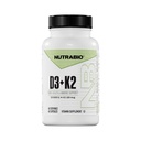 NutraBio Vitamin D3 K2 124; 5000 IU D3 sebagai Cholecalferol dengan Vitamin K2 sebagai MENA- Q MK7 (180mcg) 124; Dukung Bone and Heart Health 124; None-GMO, Gluten Free, Lactenose Free 144; 60 Vegetable Capsules