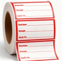 500Pcs Nama Narkoba Label Stickers Stiker Kekuatan Stik 1x2 Inch-Veterinary Instruksi Label Pengingat Label