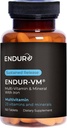 Endur- VM Multivitamin & Mineral (dengan Besi), Daily Multivitamin dengan Mineral Vitamin B, Vitamin D & Folic Acid, Gluten Free, 150 Tablet