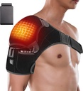 Cordless Shoulder Heating Pad dengan Battery, Heated Shoulder Brace Lick dengan 3 Mode Haunting untuk Left Right Shoulder, Portable Electrible Wireless Heat Pad for Men Women