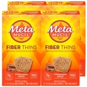 Metamucil Fiber Thins, Daily Fiber Supplement Snack, Psyillum Husk Powder, 5g Fiber per Serving, Supports Digetical Health dan Memuaskan Hunger, Cinnamon Spice Flavor, pak 4, 12 Servings masing-masing