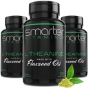(3 Pack) Smarter L-Theanine 250mg Suplement, di Non- GMO Flaxseed Oil, 150 Liquid Softgels
