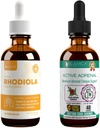 Rejuviva Health Active Rhodiola + Active Adrenal - Dukung Energi + Stress - Liquid Deliquid for Better Absorpsi - Rhodiola, Ashwagandha, Holy Basil & More!