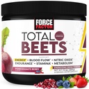 Force Factor Total Beats Energy Drink Mix, Superfood Beet Root Powder dengan Nitrate ke Boost Energy dan Durasi Dukungan, Darah Flow, Nitric Oxide dan Stamina, Supplemen Jantung, 30 Hamba