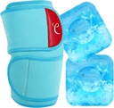 Comfytemter Large Knee Ice Pack Lick with 2 Gel Soft Cold Pack, Recable Compression Knee Brace for Meniscus Tear, Joint Pain Relief, Arthritis, ACL, After Betraction Well Gifts, Men Women Running Gear