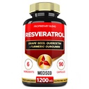 Trans Resveratrol Suplemen dengan Grape Seed, Milk Thistle, dan More - Resveratrol - 6 Herbal Supports for Immune System, Heart Health, Body Management - 90 Kapsul