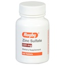 Rugby Zinc Sulfate 220 mg Tablet - Dibuat dengan Zinc Sulfate Heptahydrate - Tambahan Dieter - 100 Cacah (1 Pack)