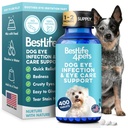 Infeksi mata anjing & Eye Care Suplemen, Bantuan Alam dari Conjunctivitis, Swelling, Tear Stains, Dry Eyes dan Discharge, Mudah untuk Digunakan, Tidak Ada Lagi Perjuangan dengan Canine Drops, 400 Pil Kecil