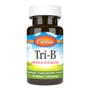 Carlson - Tri-B, Vitamin B Kompleks, 25 mg Vitamin B-6, 400 mcg Vitamin B-12, Pill Acid Energy Folic, Propince Cardiovaskular Health, B Complex Vitamin, B12 Tambahan, B Vitamin Complex, 120 Tablet